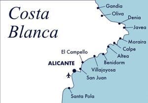 Benidorm is where in Spain - Costa Blanca